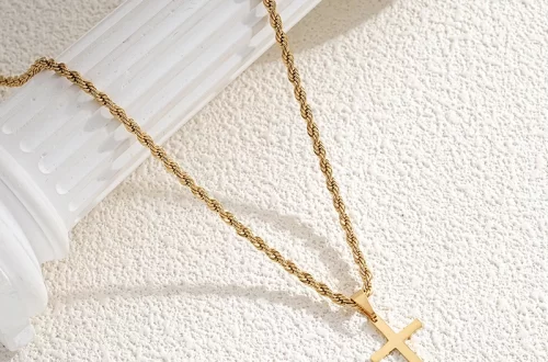 14k gold cross necklace